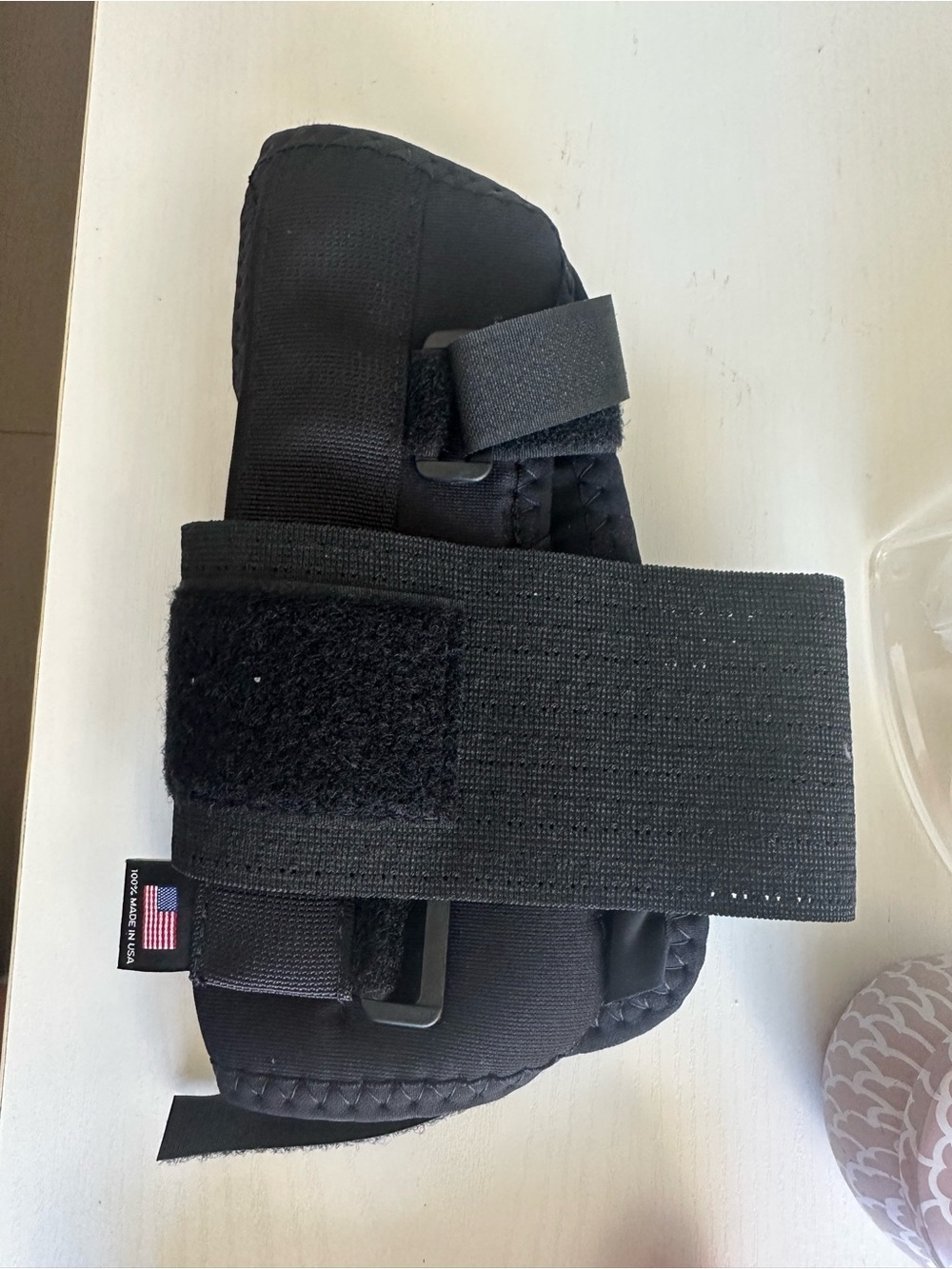 Black Wrist/Hand Support Brace with Adjustable Strap
